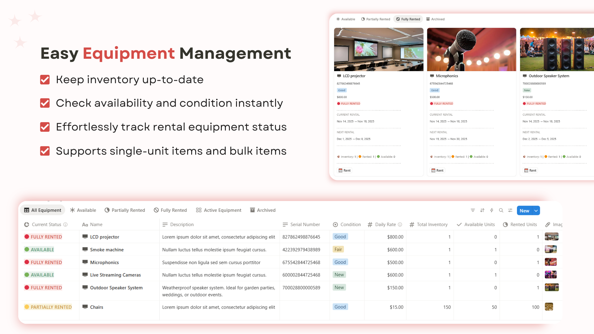 Equipment Management Inventory Screenshot 3