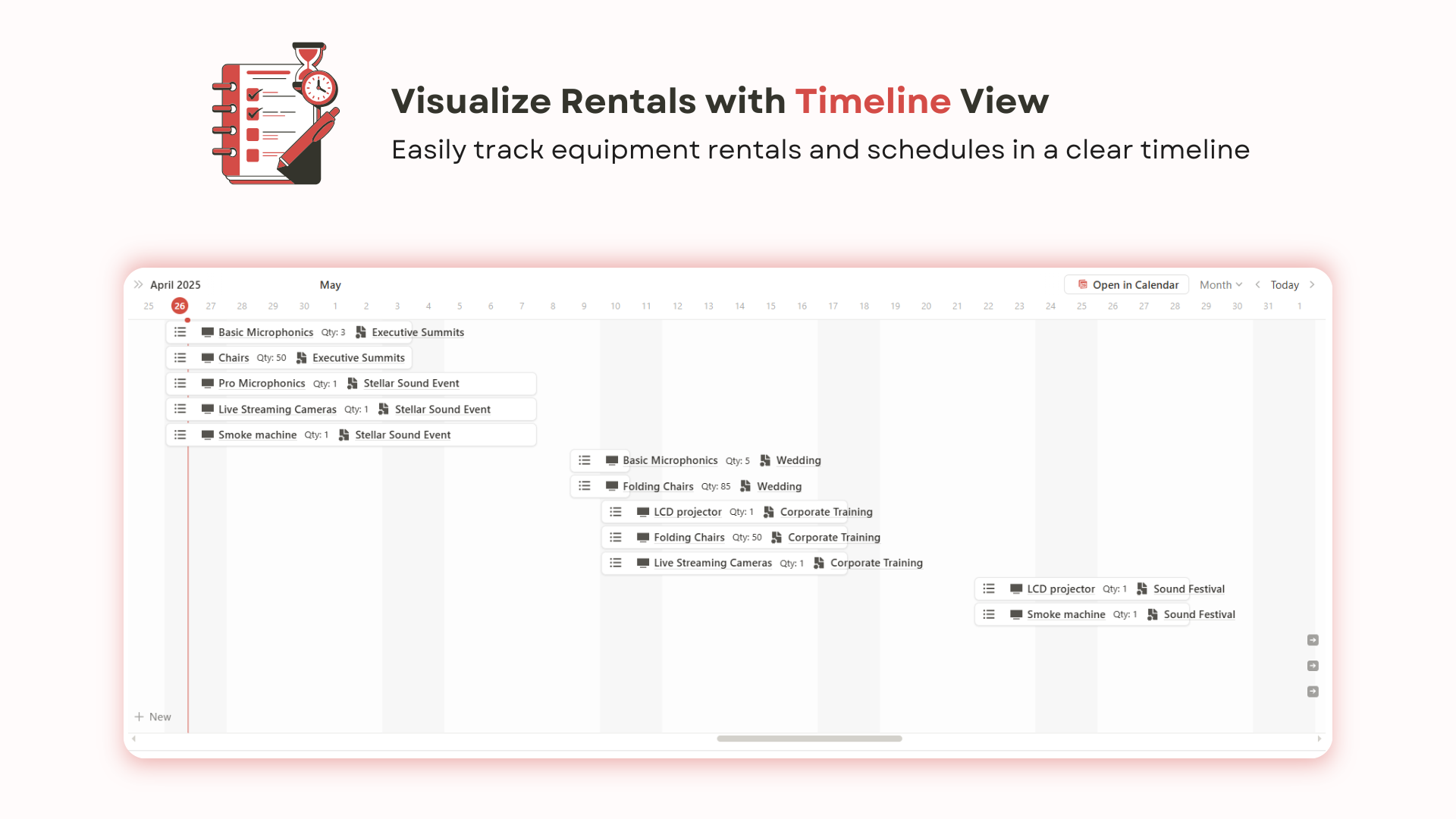 Rental Timeline Screenshot 7